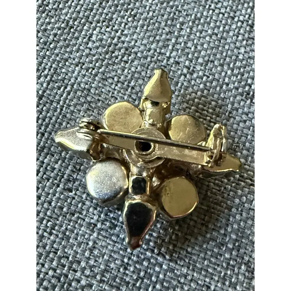 Vintage AB Austrian Crystal Scatter Scarf Lapel Pin Aurora Borealis Cocktail